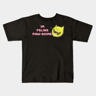 feline paw-some Kids T-Shirt